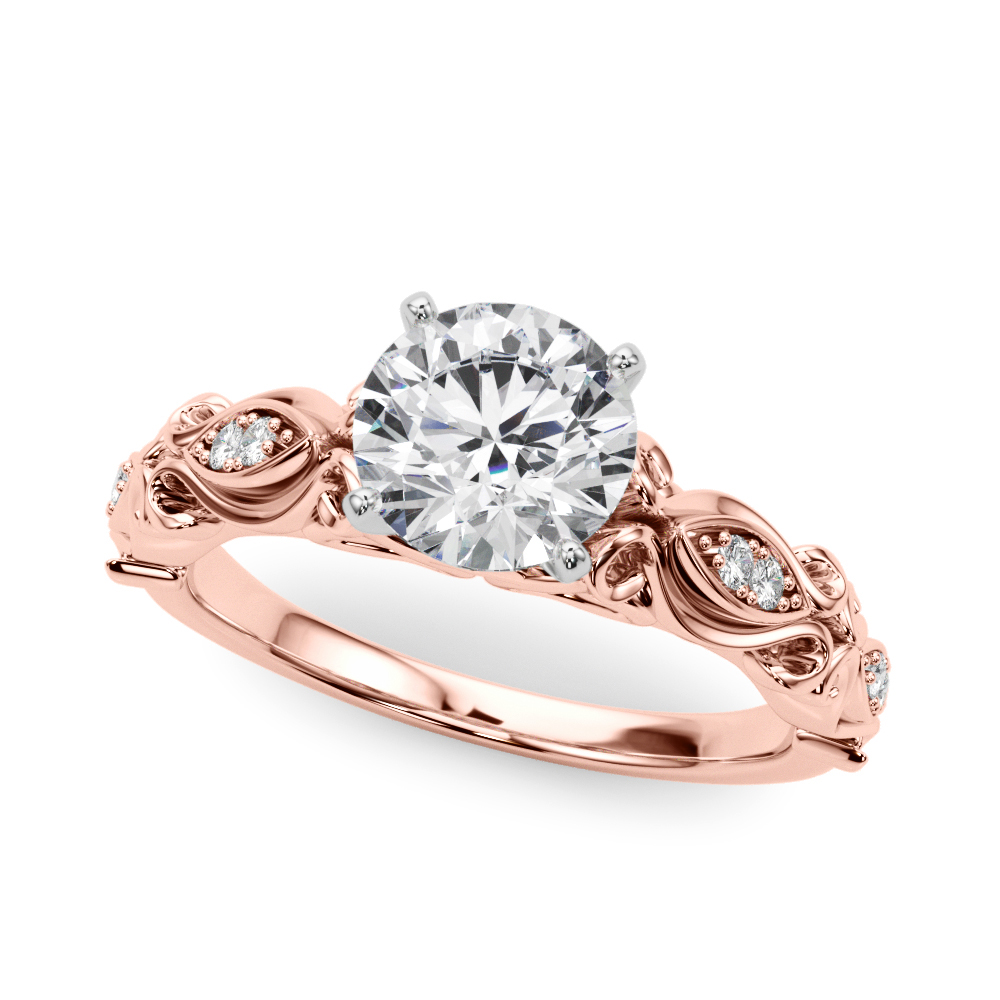 14K Rose Gold Kieran Vintage Inspired Engagement Ring