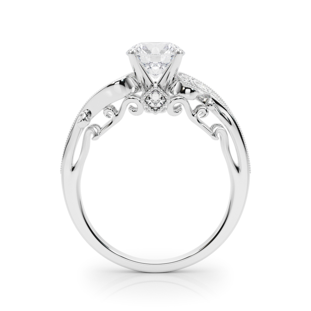 Platinum Carmel Vintage Inspired Engagement Ring