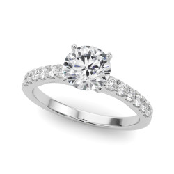 ENGAGEMENT RINGS SINGLE ROW PRONG SET