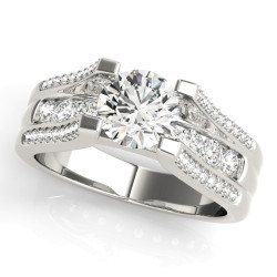 ENGAGEMENT RINGS MULTIROW 2 CT CENTER