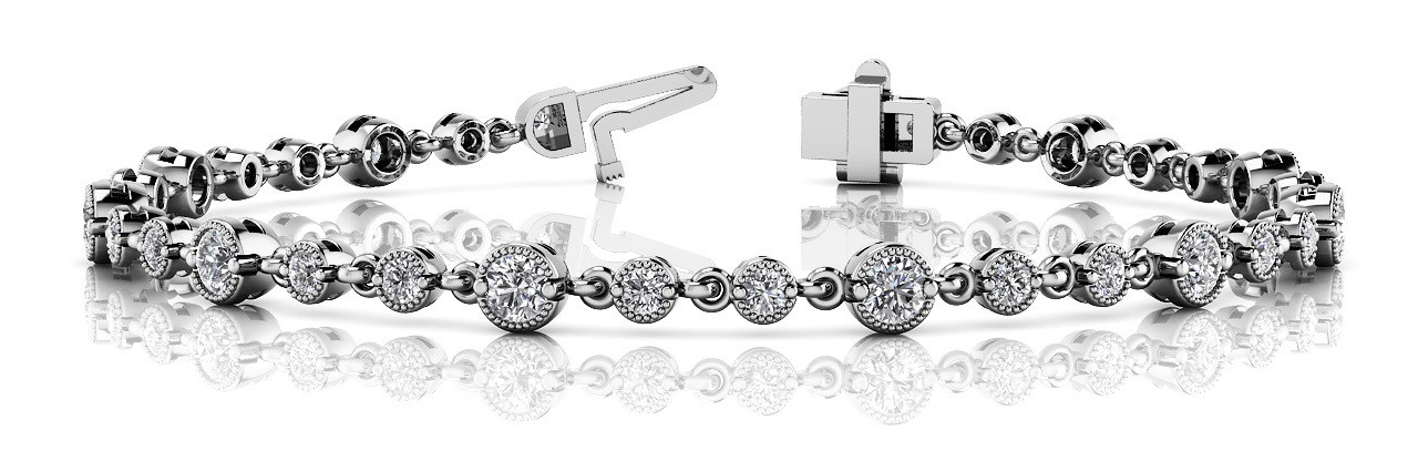 BRACELET WITH MILGRAIN