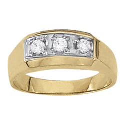 GENTS RING 3 STONE
