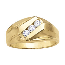 GENTS RING 3 STONE
