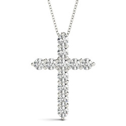 11 STONE CROSS PENDANT