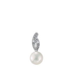 EARRING 6MM PEARL CENTER EARRING