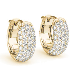 .5 INCH 5 ROW PAVE EARRINGS