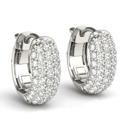 .5 INCH 5 ROW PAVE EARRINGS