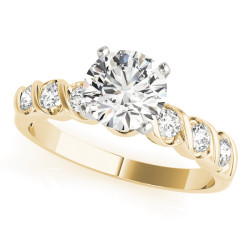 ENGAGEMENT RINGS SINGLE ROW BEZEL SET