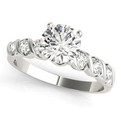 ENGAGEMENT RINGS SINGLE ROW BEZEL SET