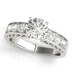 ENGAGEMENT RINGS SINGLE ROW CHANNEL SET