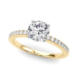 ENGAGEMENT RINGS SINGLE ROW PRONG SET
