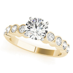 ENGAGEMENT RINGS SINGLE ROW BEZEL SET