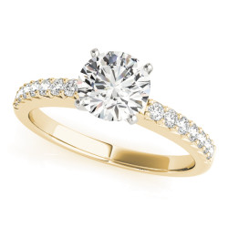 ENGAGEMENT RINGS SINGLE ROW PRONG SET