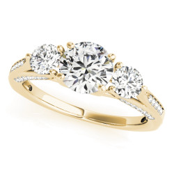 ENGAGEMENT RINGS 3 STONE ROUND