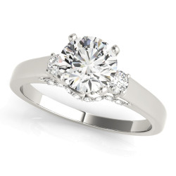 ENGAGEMENT RINGS 3 STONE ROUND