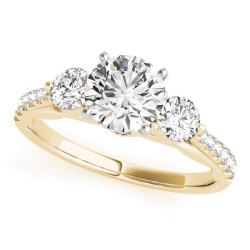 ENGAGEMENT RINGS 3 STONE ROUND