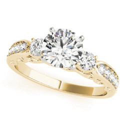 ENGAGEMENT RINGS 3 STONE ROUND
