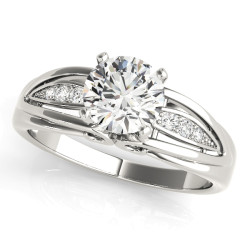 ENGAGEMENT RINGS SINGLE ROW PRONG SET