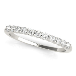 SLIGHTLY CURVED WEDDING BAND PRONG SET