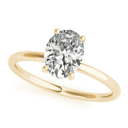 ENGAGEMENT RING OVAL CUT CENTER