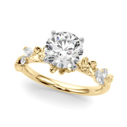 FLOWER DIA ENGAGEMENT RING