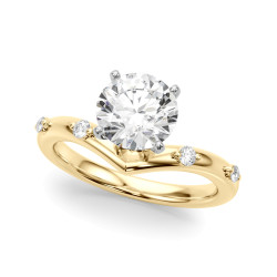 CHEVRON DIAMOND ENGAGEMENT RING