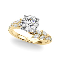 DIAMOND LEAF ENGAGEMENT RING