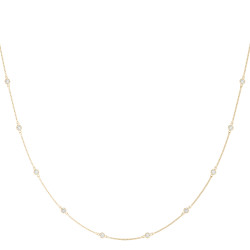 .030 (1.1mm) DIA STATION NECKLACE