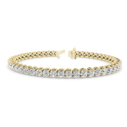2 PRONG INLINE WIRE TENNIS BRACELET