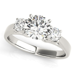 ENGAGEMENT RINGS 3 STONE ROUND