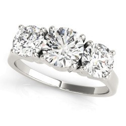 ENGAGEMENT RINGS 3 STONE ROUND