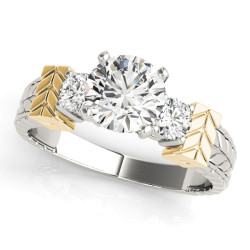 ENGAGEMENT RINGS 3 STONE ROUND