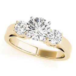 ENGAGEMENT RINGS 3 STONE ROUND
