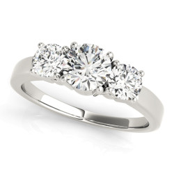 ENGAGEMENT RINGS 3 STONE ROUND