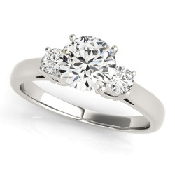 ENGAGEMENT RINGS 3 STONE ROUND