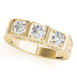 ENGAGEMENT RINGS 3 STONE ROUND