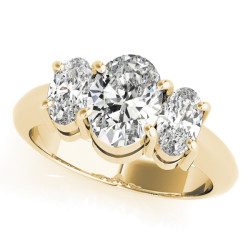 ENGAGEMENT RINGS 3 STONE OVAL