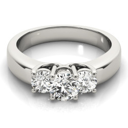 ENGAGEMENT RINGS 3 STONE ROUND