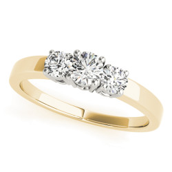 ENGAGEMENT RINGS 3 STONE ROUND