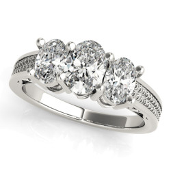 ENGAGEMENT RINGS 3 STONE OVAL