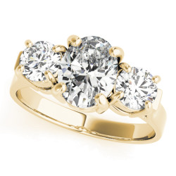 ENGAGEMENT RINGS 3 STONE OVAL