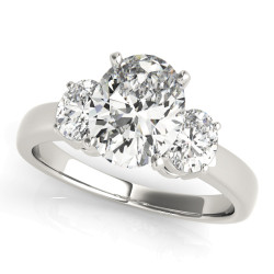 ENGAGEMENT RINGS 3 STONE OVAL