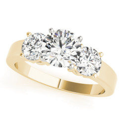 ENGAGEMENT RINGS 3 STONE ROUND