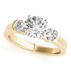 ENGAGEMENT RINGS 3 STONE ROUND