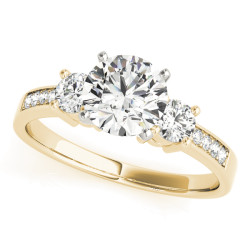 ENGAGEMENT RINGS 3 STONE ROUND