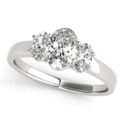 ENGAGEMENT RINGS 3 STONE OVAL