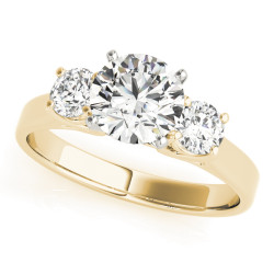 ENGAGEMENT RINGS 3 STONE ROUND