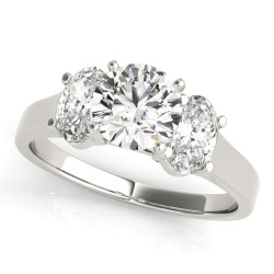 ENGAGEMENT RINGS 3 STONE OVAL
