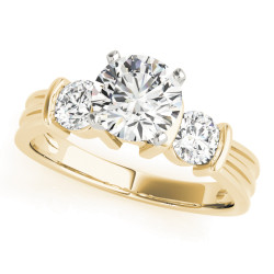 ENGAGEMENT RINGS 3 STONE ROUND