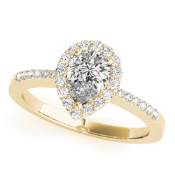ENGAGEMENT RINGS HALO PEAR & TRILLION